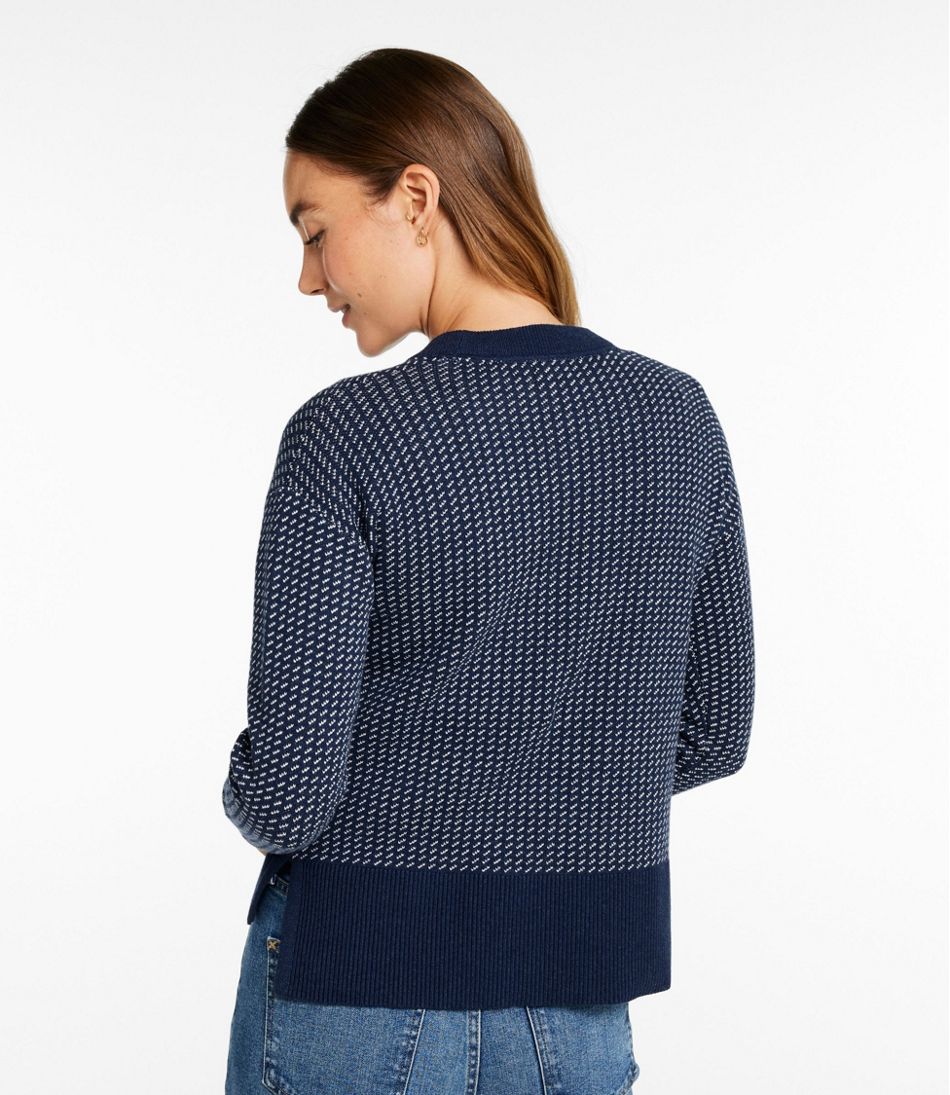 Women's Wicked Soft Cotton/Cashmere Crewneck Sweater, Pattern | L.L.Bean Trending