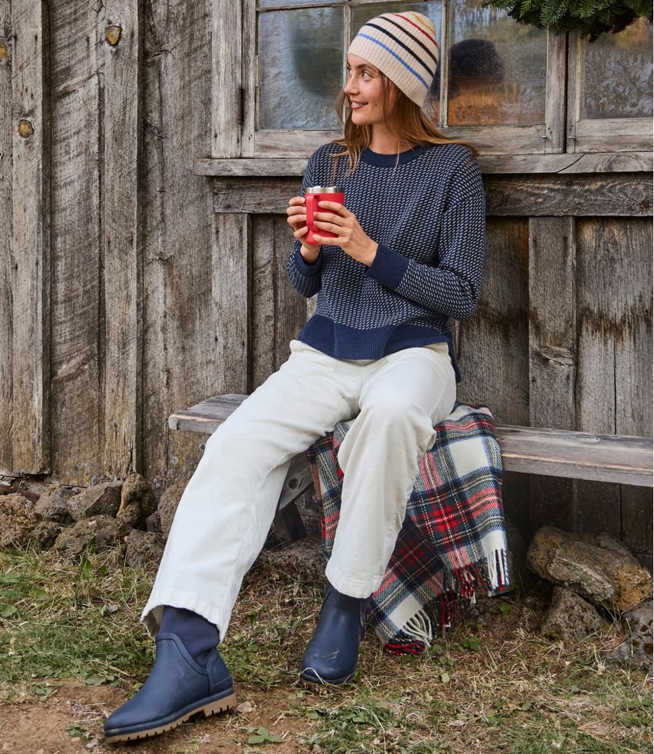 Women's Wicked Soft Cotton/Cashmere Crewneck Sweater, Pattern | L.L.Bean Trending