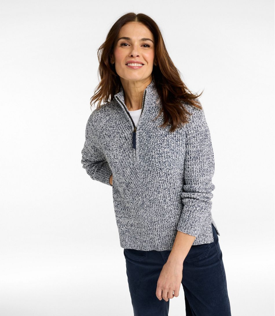 Women's Mariner Shaker Sweater, Quarter-Zip | L.L.Bean Best Seller