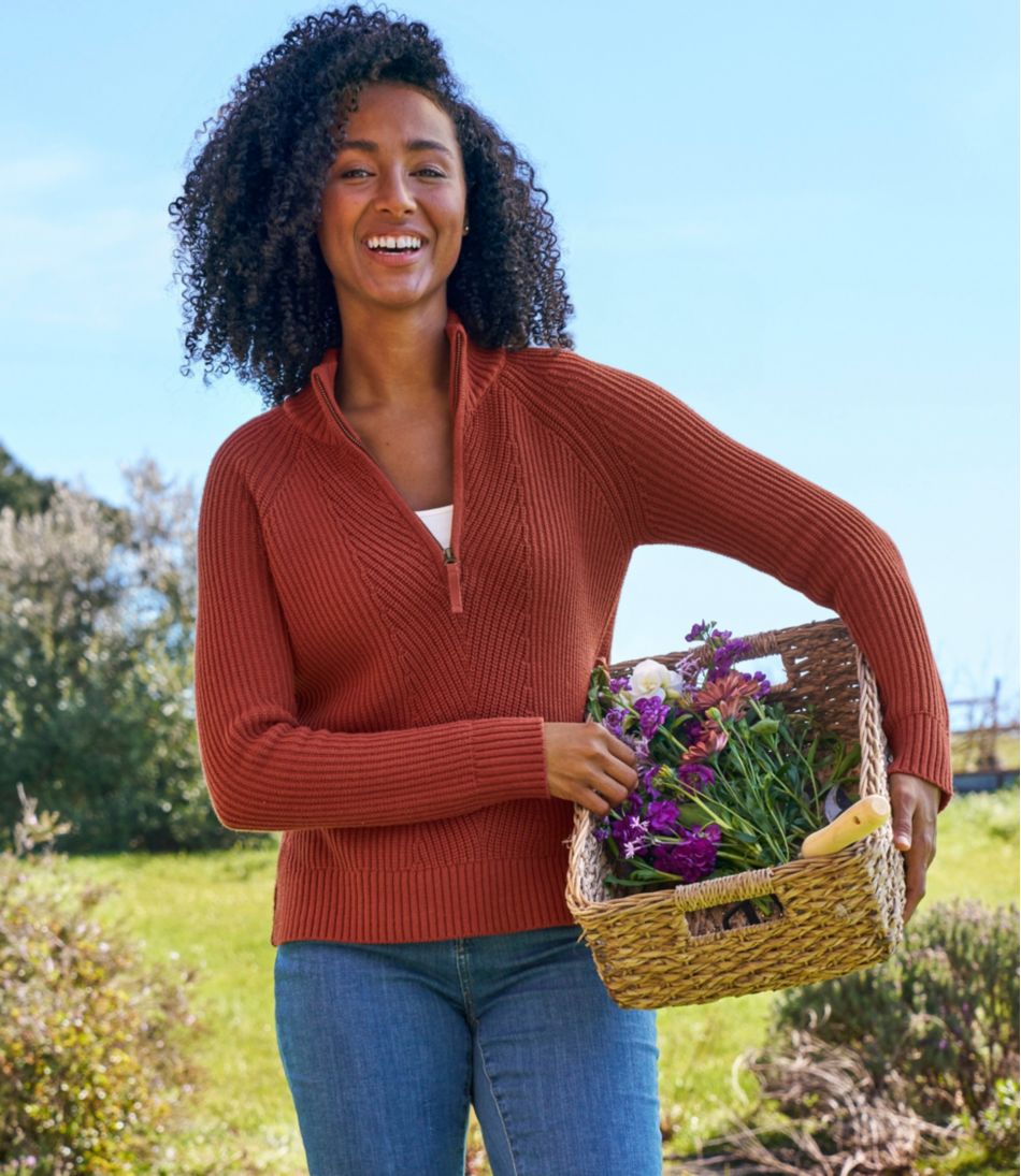 Women's Mariner Shaker Sweater, Quarter-Zip | L.L.Bean Best Seller