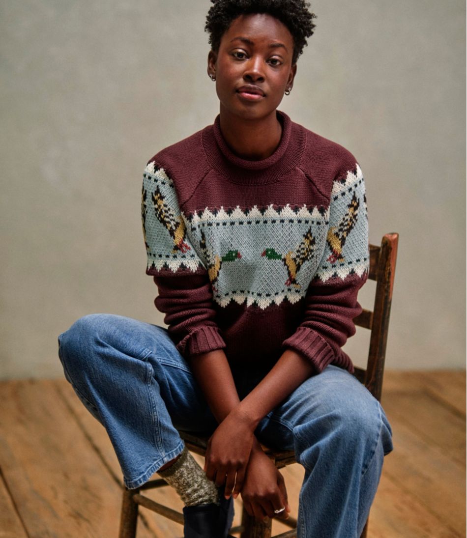 Women's Signature Original Cotton Sweater, Rollneck Novelty | L.L.Bean Exclusive