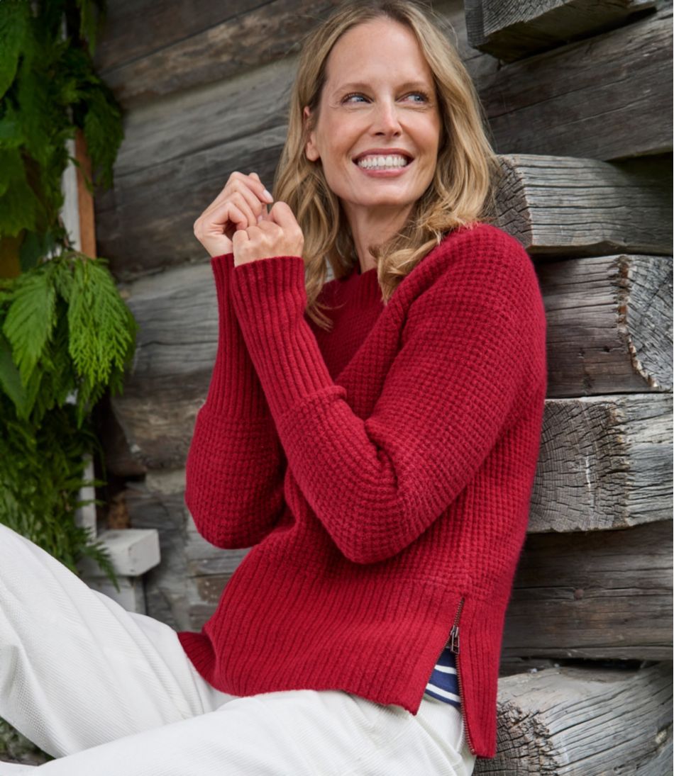 Women's SuperSoft Waffle Sweater, Crewneck | L.L.Bean Signature