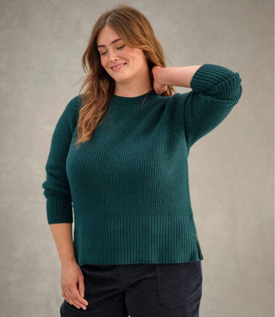 Women's SuperSoft Waffle Sweater, Crewneck | L.L.Bean Signature