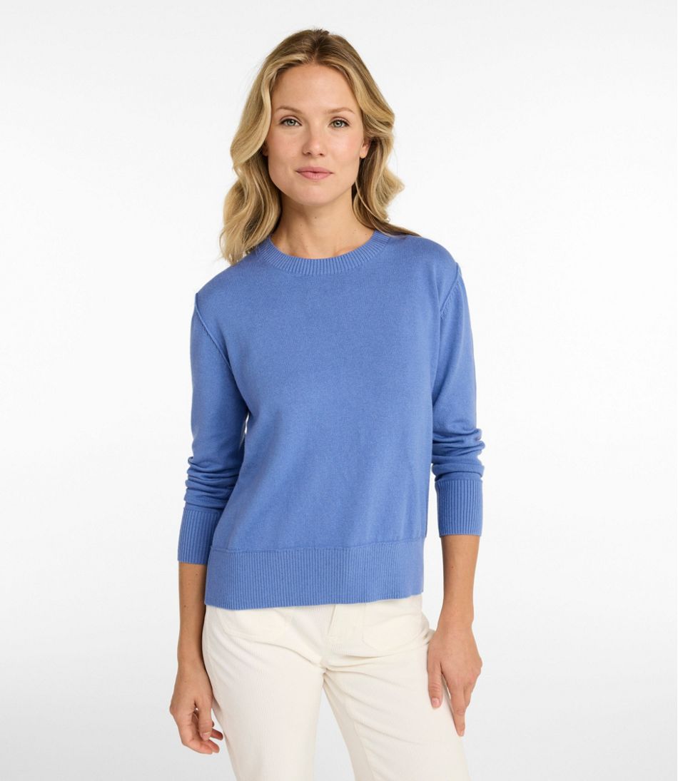 Women's Cotton/Cashmere Sweater, Crewneck | L.L.Bean Classic
