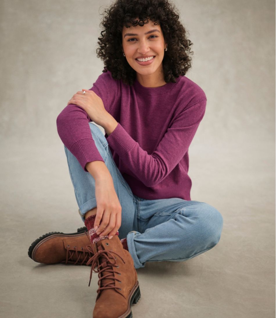 Women's Cotton/Cashmere Sweater, Crewneck | L.L.Bean Classic