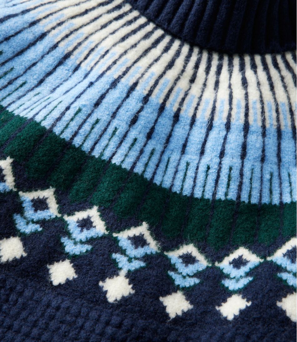 Women's SuperSoft Waffle Sweater, Turtleneck Fair Isle | L.L.Bean Value