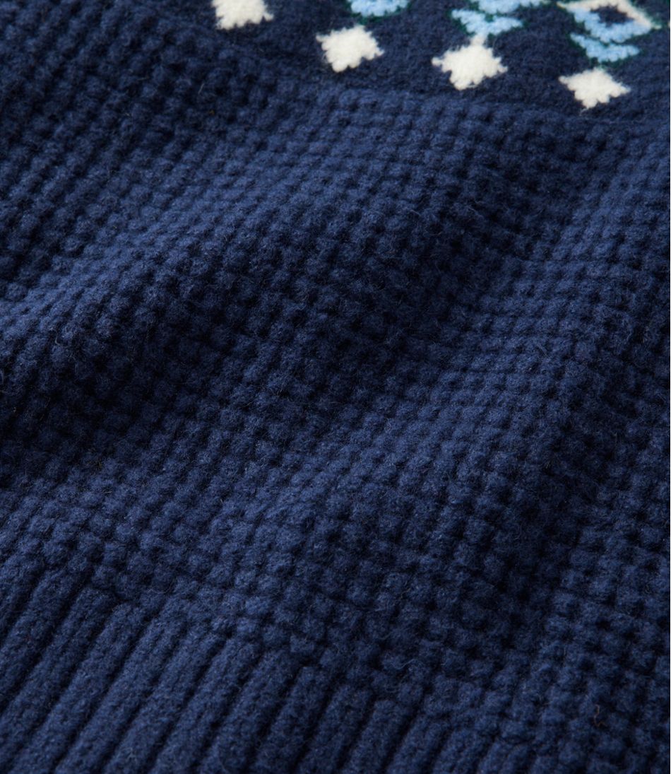 Women's SuperSoft Waffle Sweater, Turtleneck Fair Isle | L.L.Bean Value