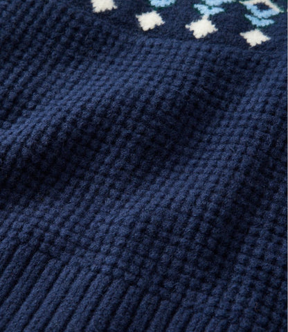 Women's SuperSoft Waffle Sweater, Turtleneck Fair Isle | L.L.Bean Value