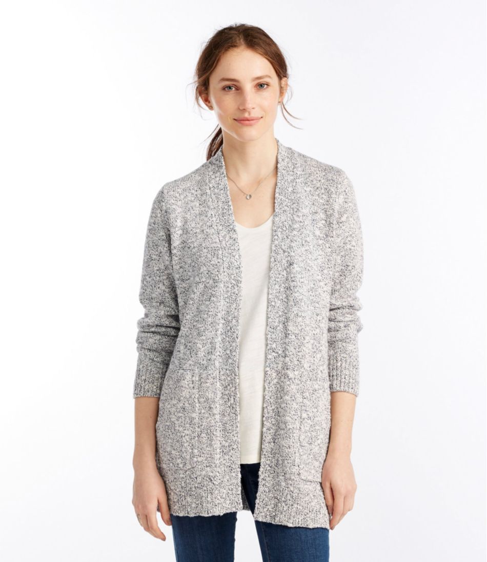 Women's Cotton Ragg Sweater, Open Cardigan | L.L.Bean Great Value
