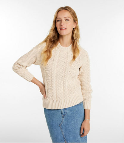 Women's Signature Cotton Fisherman Sweater, Crewneck | L.L.Bean Featured