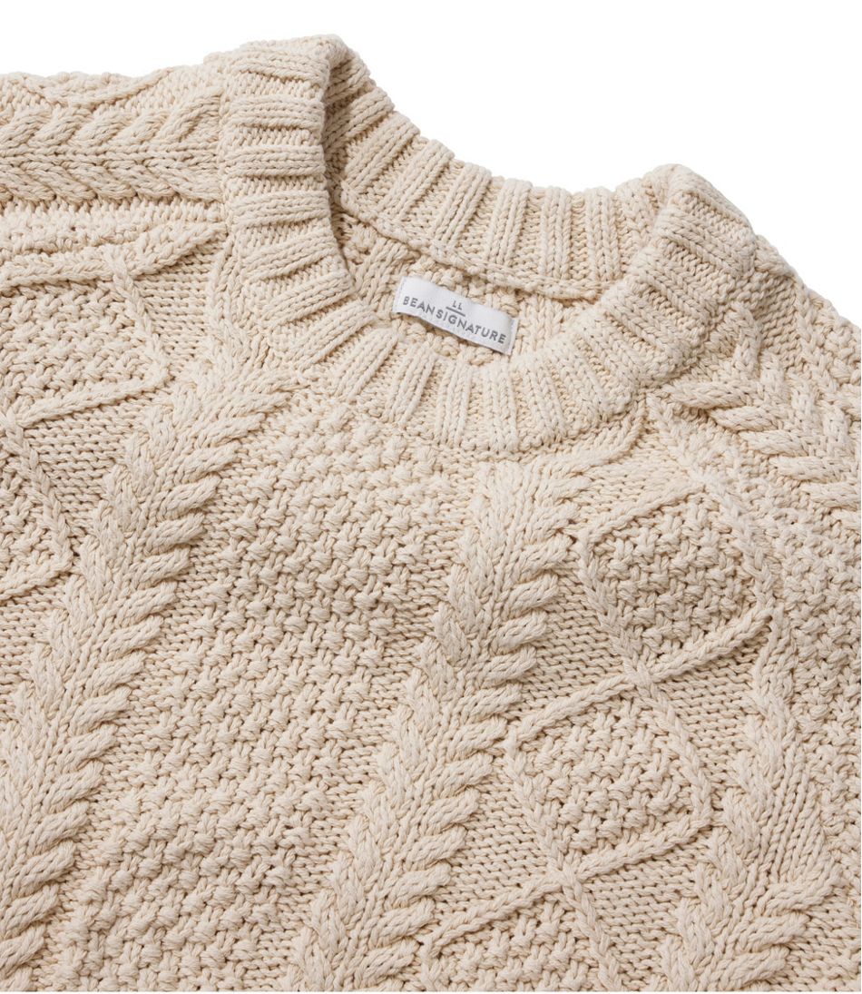 Women's Signature Cotton Fisherman Sweater, Crewneck | L.L.Bean Featured