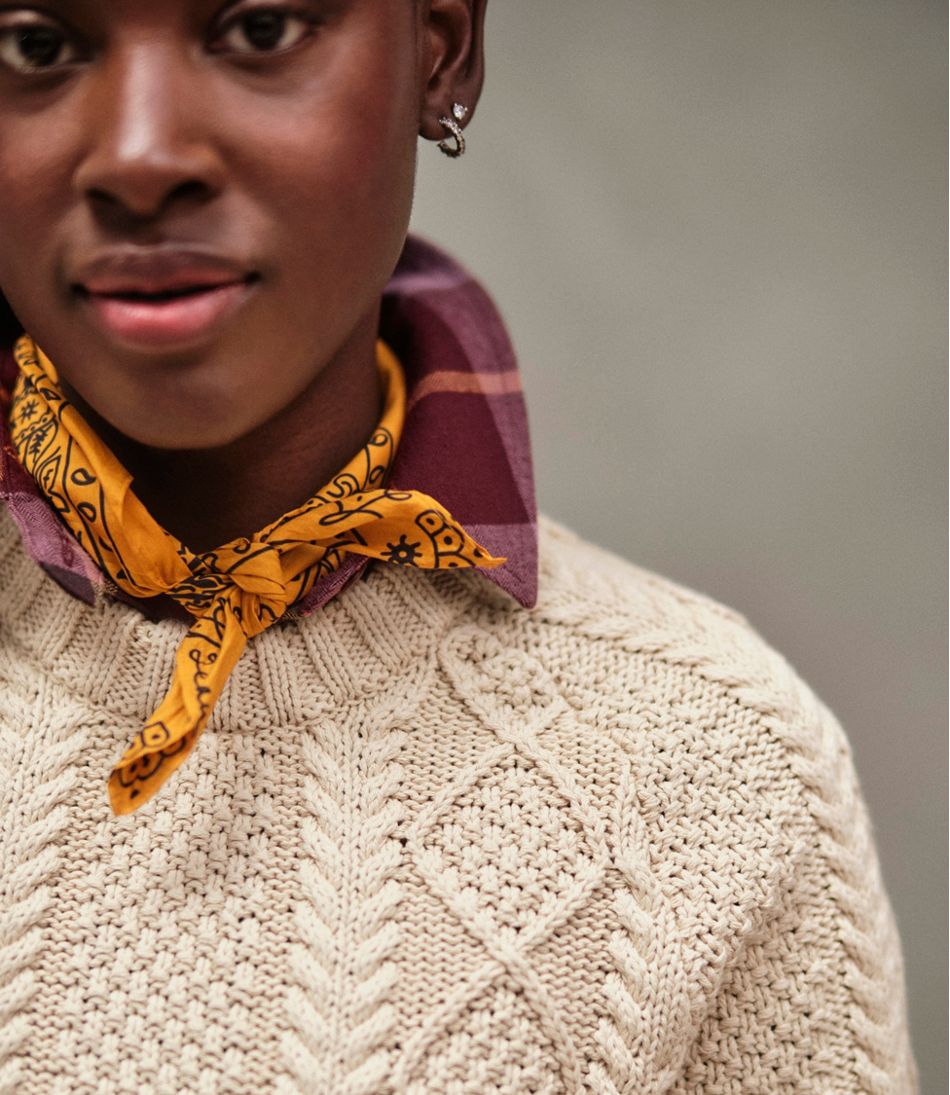 Women's Signature Cotton Fisherman Sweater, Crewneck | L.L.Bean Featured