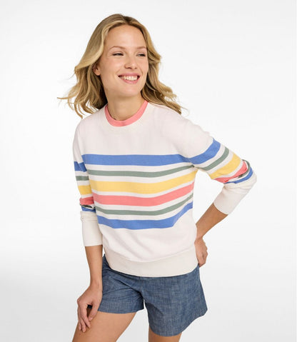 Women's Cotton/Cashmere Sweater, Crewneck Stripe | L.L.Bean Popular