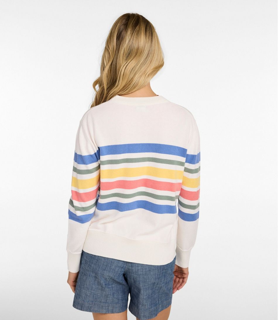 Women's Cotton/Cashmere Sweater, Crewneck Stripe | L.L.Bean Popular