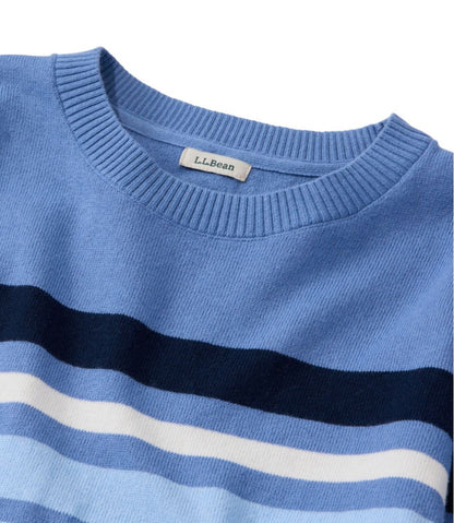 Women's Cotton/Cashmere Sweater, Crewneck Stripe | L.L.Bean Popular