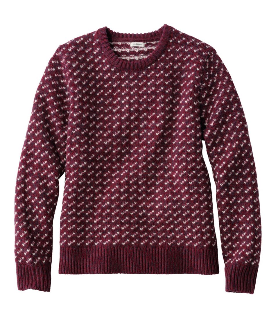 Women's Bean's Classic Ragg Wool Sweater, Crewneck Bird's-Eye | L.L.Bean Trending