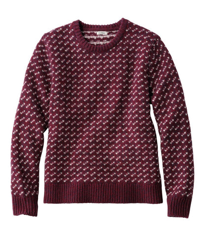Women's Bean's Classic Ragg Wool Sweater, Crewneck Bird's-Eye | L.L.Bean Trending