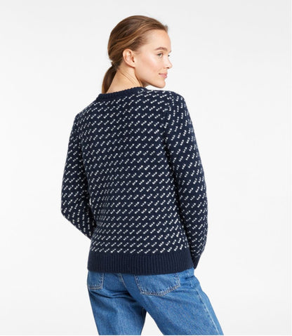 Women's Bean's Classic Ragg Wool Sweater, Crewneck Bird's-Eye | L.L.Bean Trending