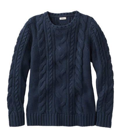Women's Double L® Cable Sweater, Crewneck | L.L.Bean Best Seller