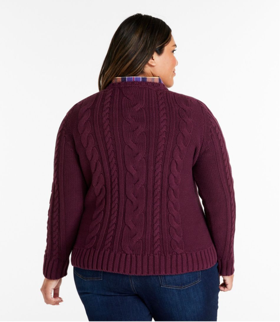 Women's Double L® Cable Sweater, Crewneck | L.L.Bean Best Seller