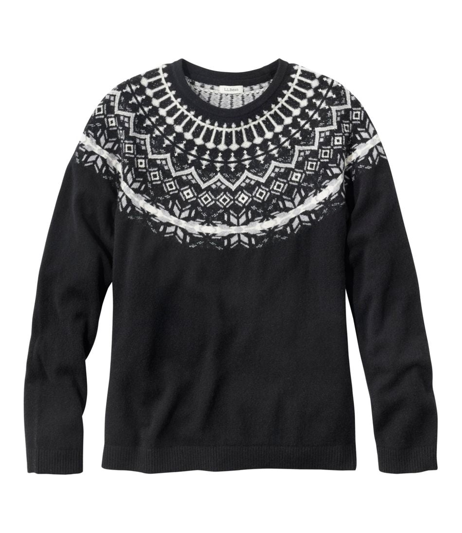 Women's Classic Cashmere Sweater, Crewneck Fair Isle | L.L.Bean Recommended