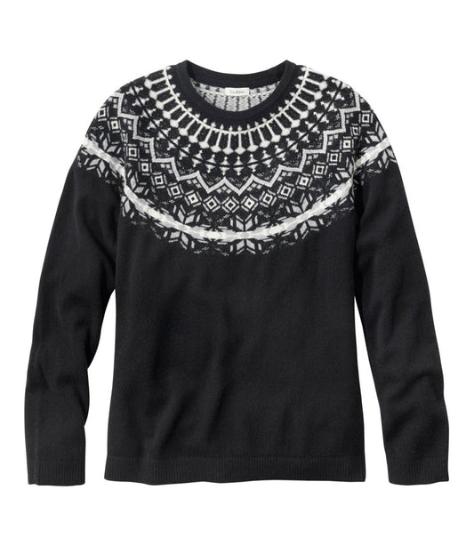 Women's Classic Cashmere Sweater, Crewneck Fair Isle | L.L.Bean Recommended