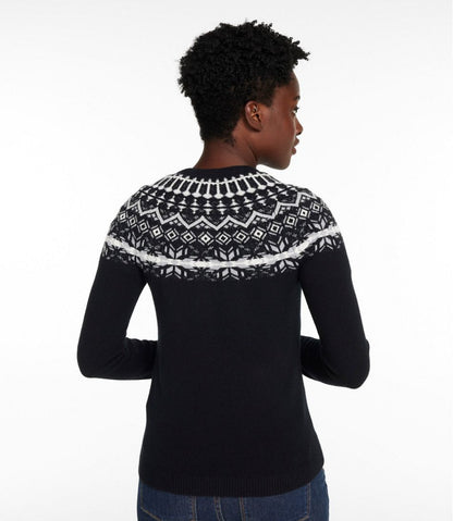 Women's Classic Cashmere Sweater, Crewneck Fair Isle | L.L.Bean Recommended