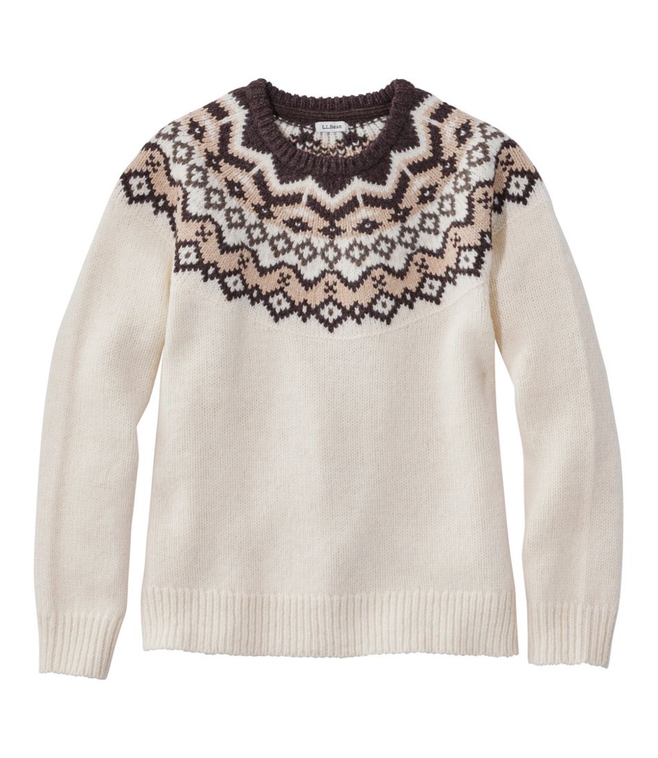 Women's Bean's Classic Ragg Wool Sweater, Crewneck Fair Isle | L.L.Bean Essential