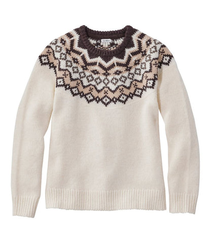 Women's Bean's Classic Ragg Wool Sweater, Crewneck Fair Isle | L.L.Bean Essential