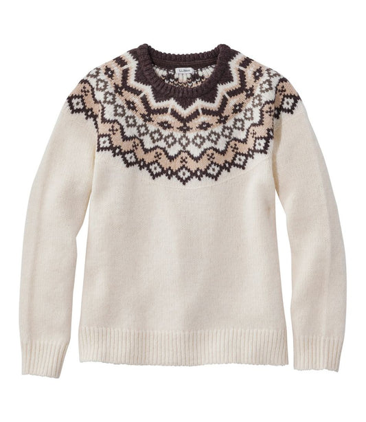 Women's Bean's Classic Ragg Wool Sweater, Crewneck Fair Isle | L.L.Bean Essential
