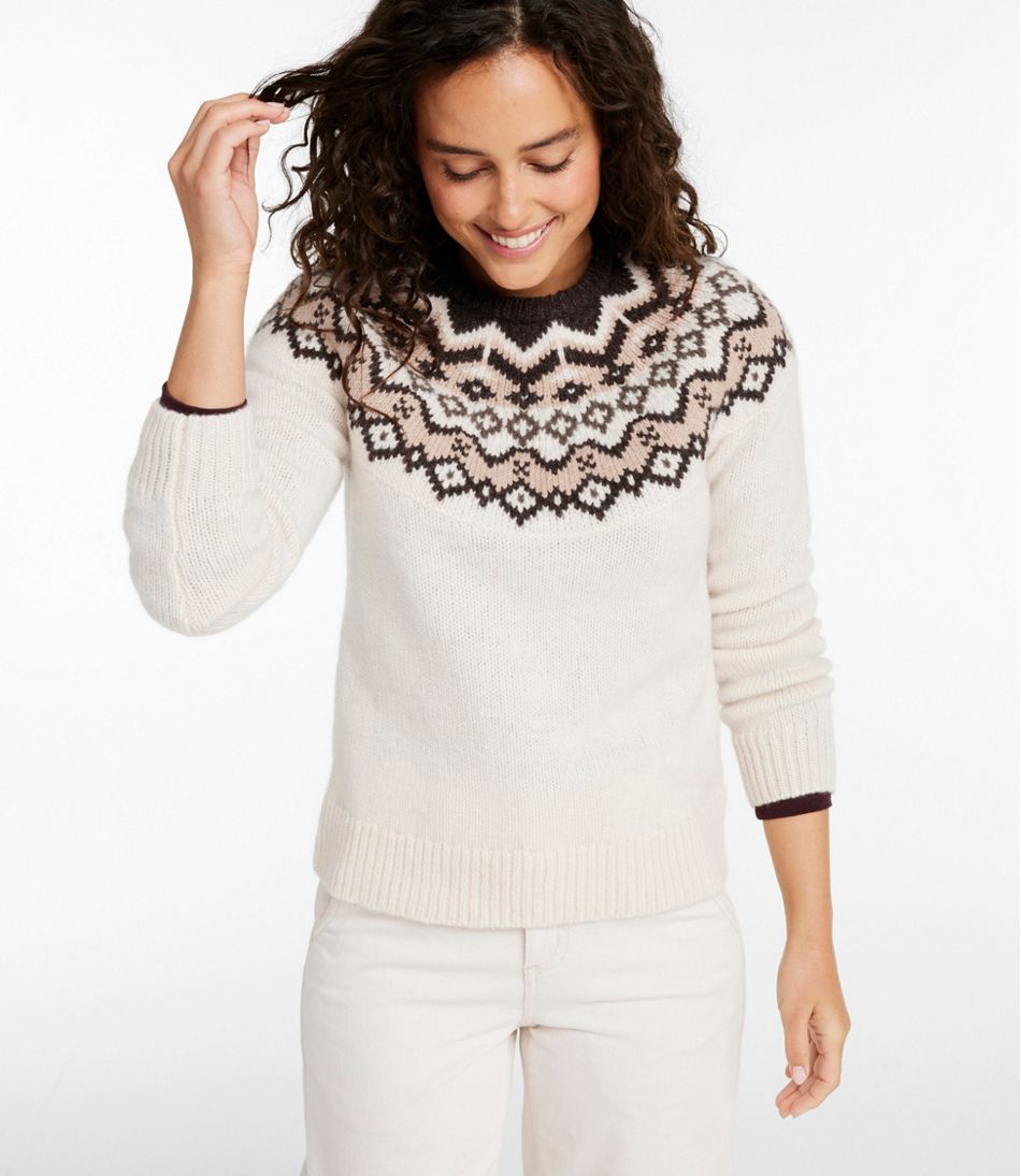 Women's Bean's Classic Ragg Wool Sweater, Crewneck Fair Isle | L.L.Bean Essential