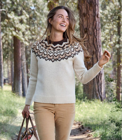 Women's Bean's Classic Ragg Wool Sweater, Crewneck Fair Isle | L.L.Bean Essential