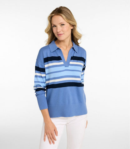 Women's Cotton/Cashmere Sweater, Polo Stripe | L.L.Bean Value
