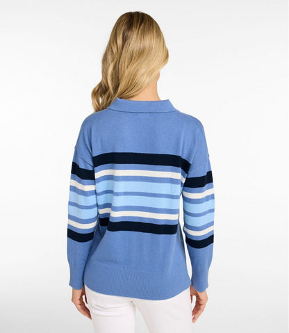 Women's Cotton/Cashmere Sweater, Polo Stripe | L.L.Bean Value