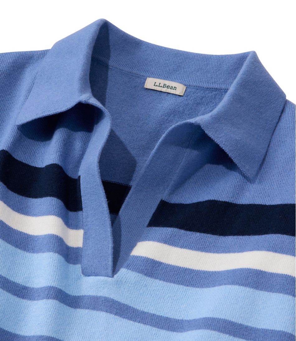 Women's Cotton/Cashmere Sweater, Polo Stripe | L.L.Bean Value