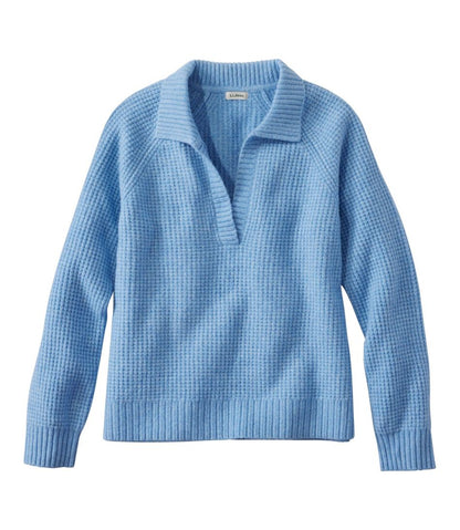 Women's SuperSoft Waffle Sweater, Polo | L.L.Bean Great Value