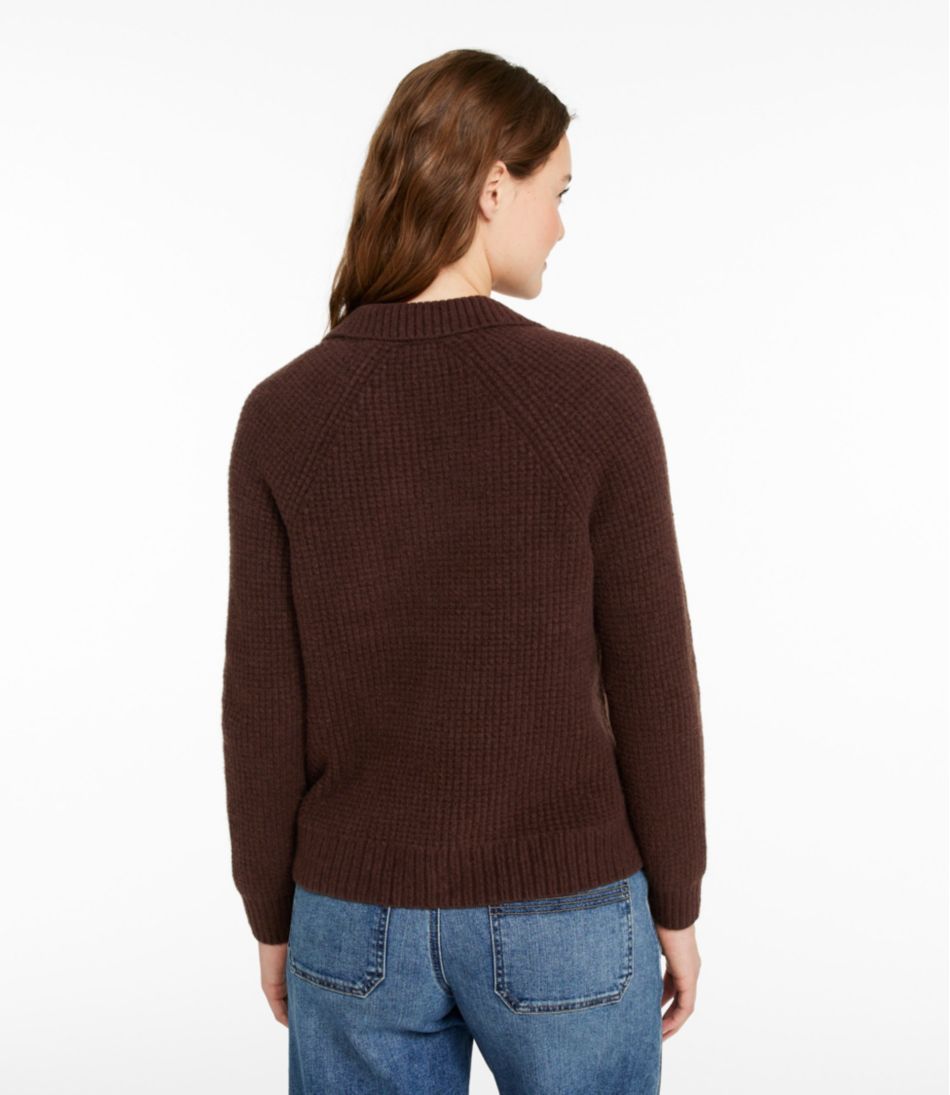 Women's SuperSoft Waffle Sweater, Polo | L.L.Bean Great Value