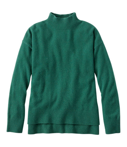 Women's Classic Cashmere Sweater, Relaxed Mockneck | L.L.Bean Featured