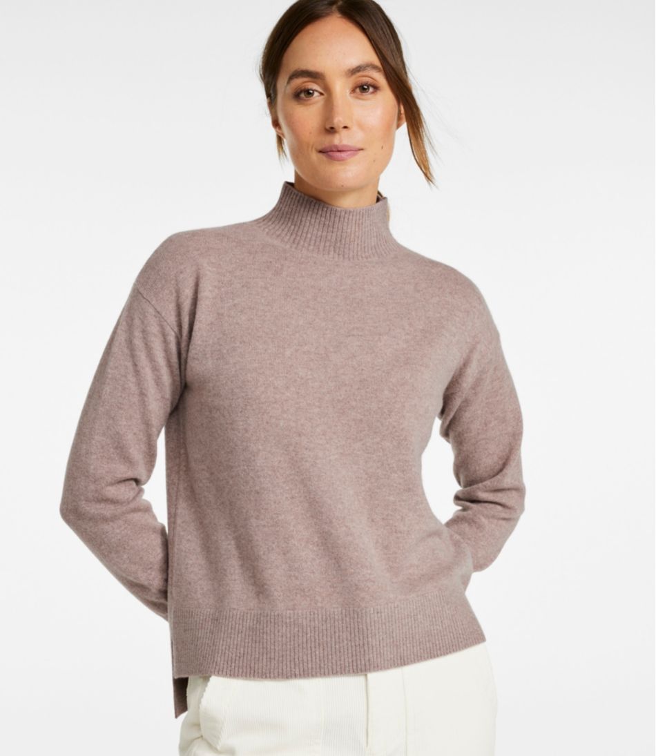 Women's Classic Cashmere Sweater, Relaxed Mockneck | L.L.Bean Featured