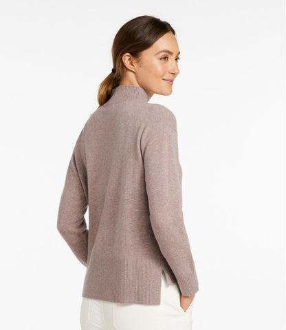 Women's Classic Cashmere Sweater, Relaxed Mockneck | L.L.Bean Featured