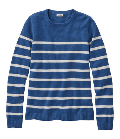 Women's Classic Cashmere Sweater, Crewneck Stripe | L.L.Bean Trending