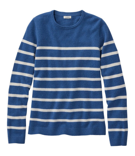 Women's Classic Cashmere Sweater, Crewneck Stripe | L.L.Bean Trending