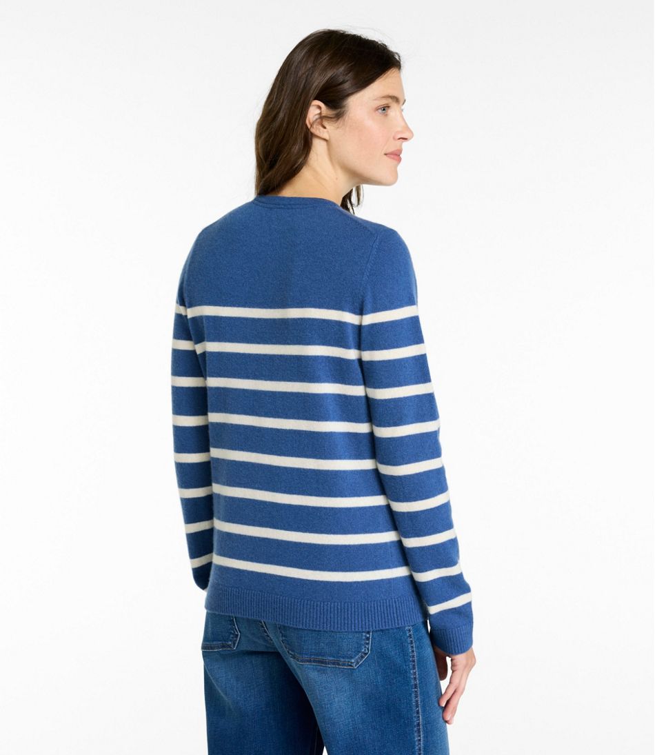 Women's Classic Cashmere Sweater, Crewneck Stripe | L.L.Bean Trending