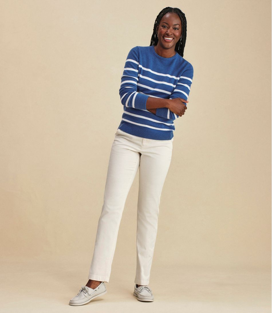 Women's Classic Cashmere Sweater, Crewneck Stripe | L.L.Bean Trending