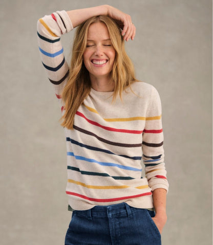 Women's Classic Cashmere Sweater, Crewneck Stripe | L.L.Bean Trending