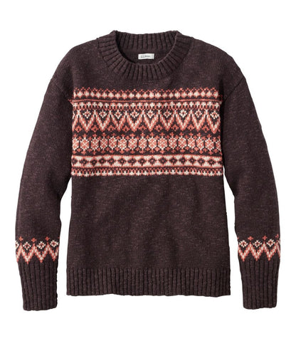 Women's Cotton Ragg Sweater, Crewneck Fair Isle | L.L.Bean Essential