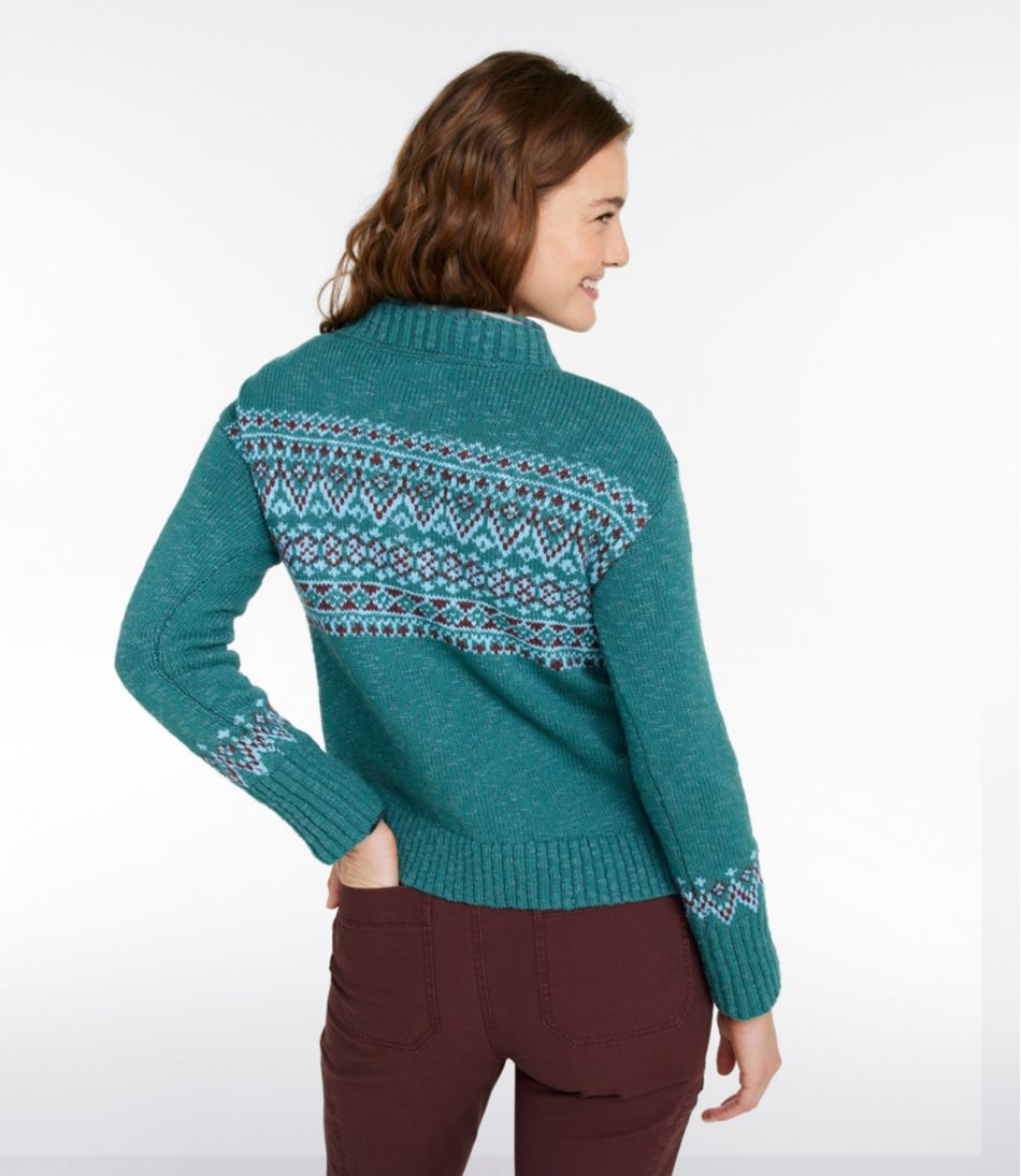 Women's Cotton Ragg Sweater, Crewneck Fair Isle | L.L.Bean Essential
