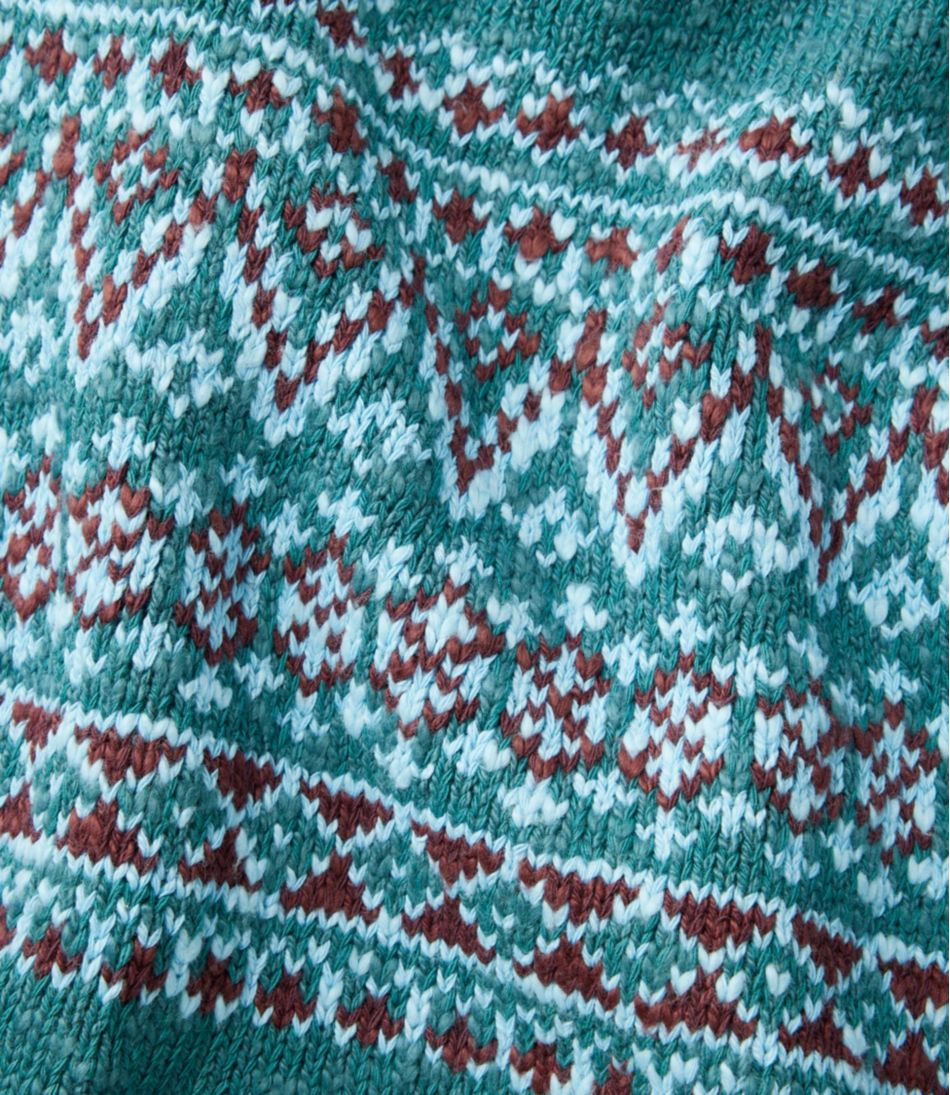 Women's Cotton Ragg Sweater, Crewneck Fair Isle | L.L.Bean Essential