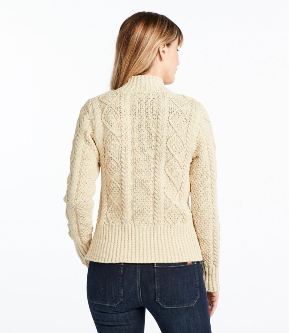 Women's Signature Cotton Fisherman Sweater, Short Cardigan | L.L.Bean Everyday