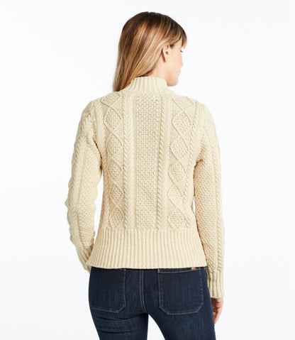 Women's Signature Cotton Fisherman Sweater, Short Cardigan | L.L.Bean Everyday